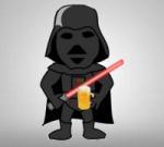 Darth Vader met bier